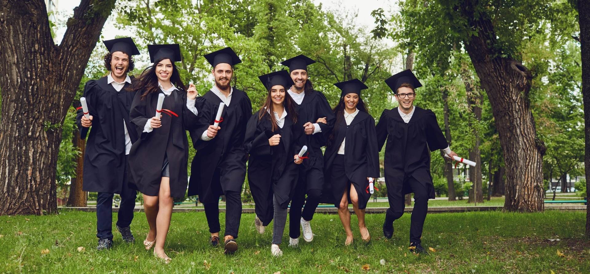 Graduates running